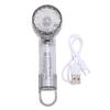 Handheld Mini Fan 3 Gear Speeds and Cooling Mode USB Ice Compress Transparent Outdoor Handheld Fan