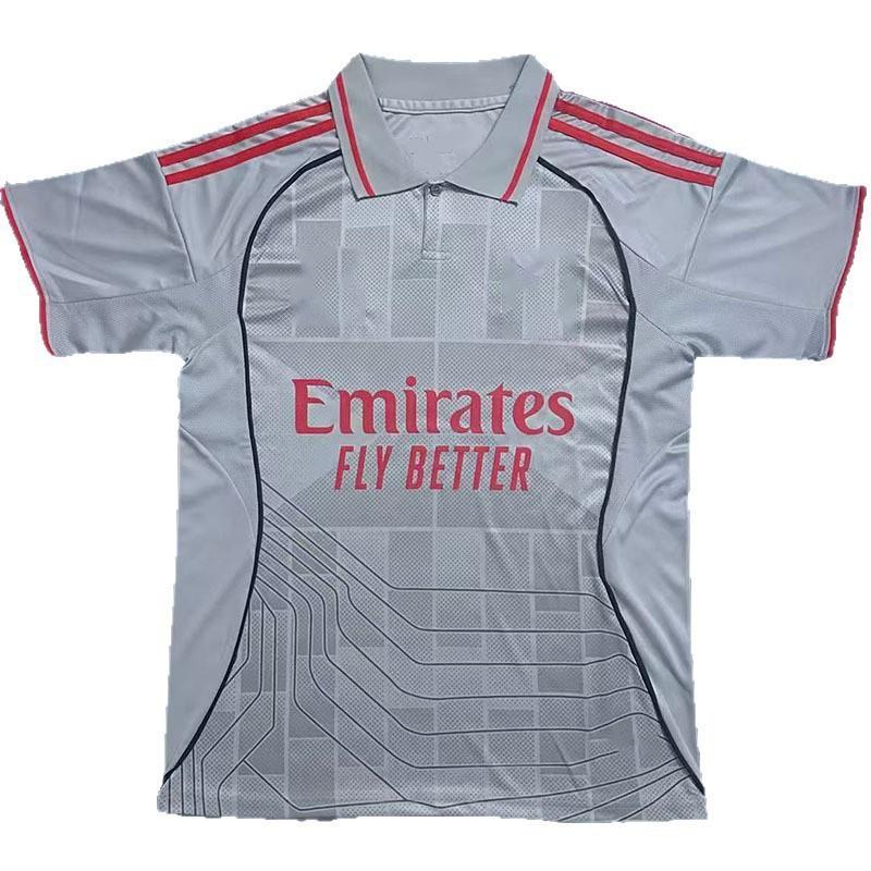 Mens Bamboo Fiber Soccer Jersey Short Sleeve Football Shirt World Cup Fan Edition Lyon Away Kit