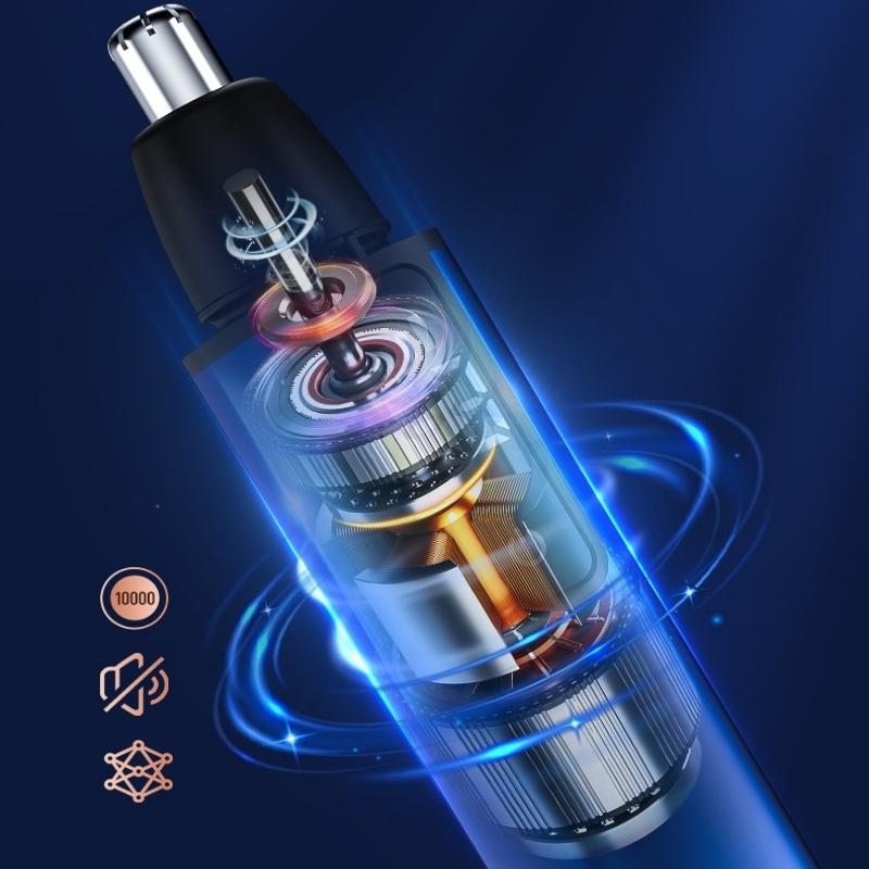 Новый Модернизированный светодиодный цифровой дисплей Многофункциональный электрический триммер для волос в носу Мужские волосы в носу Ножницы для чистого бритья Женская машина для волос в носу