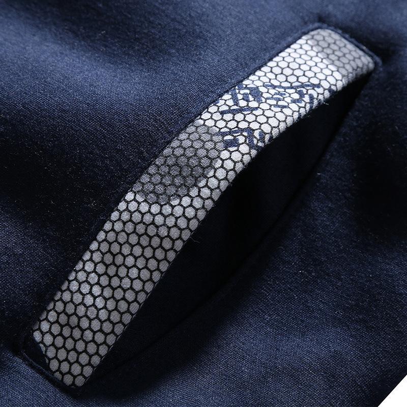 Модный мужской повседневный свободный повседневный комплект, зимнее утепленное пальто с длинным рукавом и спортивные штаны