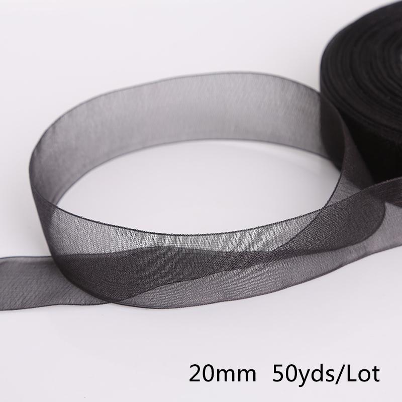 Satin Edge Sheer Organza Ribbon Bow Craft 20mm Chiffon Roll Sewing Fabric Accessorie Gift Wrap