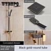 Набор для душа для ванной комнаты 4 в 1, термостатический набор для душа с насадкой для душа с горячей и холодной водой, нержавеющая сталь высокого давления, черное золото