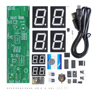 Домашние 8-разрядные светодиодные часы-набор с модулем ESP8266, многофункциональные 8-разрядные часы с цифровыми лампами-набором для удаленного мониторинга