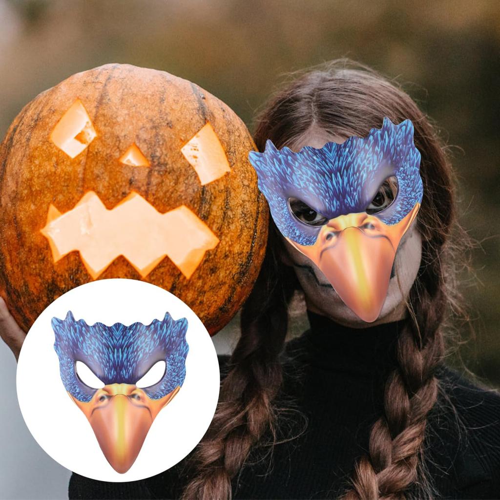 NOLITOY Eagle Mask, Costume, Cosplay, Masquerade, Halloween Party Accessory, Bird Beak Shape, Realistic, Funny, Cool, Stylish, Scary Headgear for Men