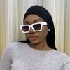 UV400 Multicolor Lenses Eyewear Rice Nail UV400 Sun Glasses Square Frame Sunglasses  Beachside