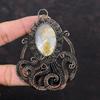 Кулон с агатом, медная проволока, обернутый кулон, драгоценный камень, осьминог, ювелирные изделия, изысканный кулон, кулон ручной работы, ювелирные изделия из медной проволоки, подарок на помолвку
