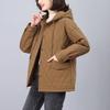 Plus Size Women's Hooded Cotton Coat - Winter 2024 Short Style for Middle-Aged & Elderly