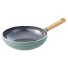 GREENPAN Wok Pan/Stir-fry Pan, 28cm, Induction/Gas Compatible, PFAS-Free, Non-Stick, Easy-Clean, Deep, Natural Wood Handle, Mayflower Design (CC001904