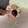 New Palace Style Light Luxury Elegant Austrian Crystal Pendant Brooch Women's Fashionable Elegant Corsage Pin