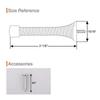 6 Pack Spring Door Stopper Brushed Satin Nickel - 3-1/4 Inch Flexible Metal Door Stops with White Rubber Bumper Tips for Wall Protection, Quiet Home