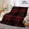 Wine Red Plaid Flannel Blanket Warm Soft Halloween Christmas Decorative Couch Warm Cozy All-Season Gift