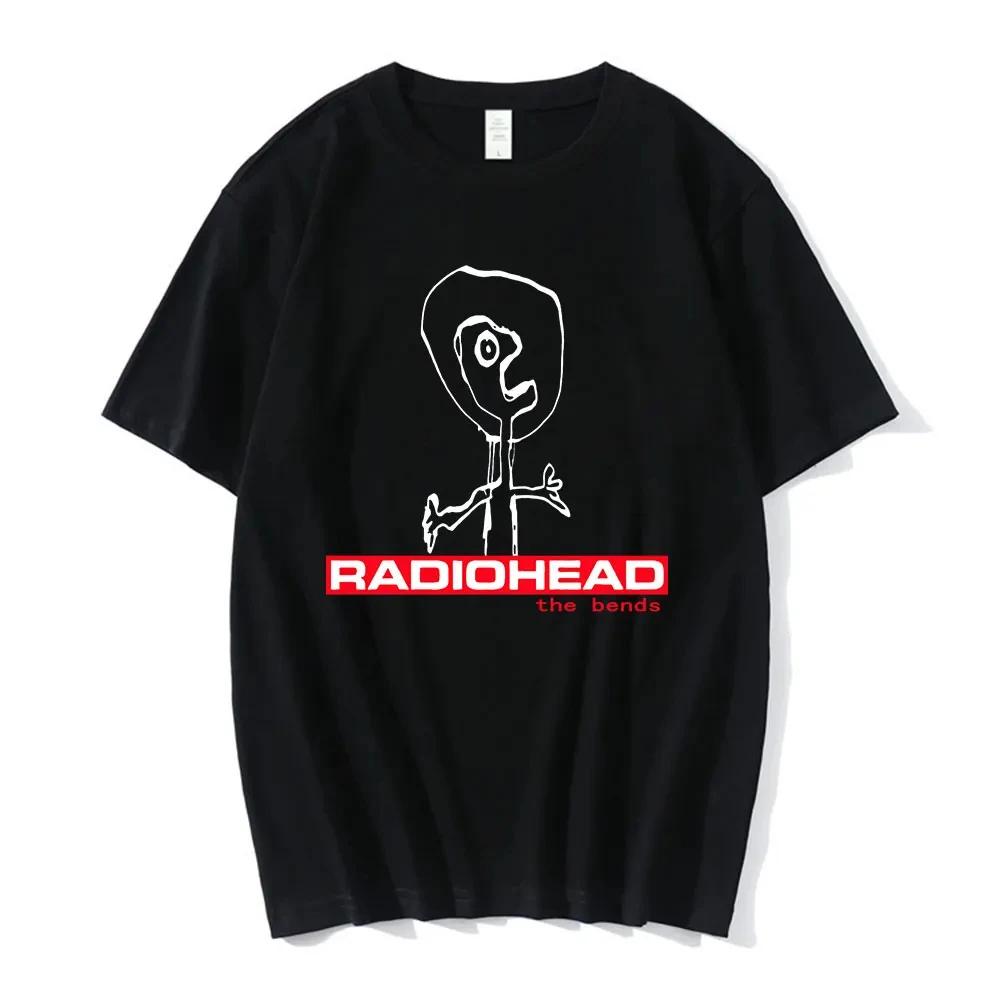 Винтажная Классическая Футболка Radiohead Мужские Футболки Североамериканский Тур Рок Женская Футболка Хип-Хоп Уличный Повседневный Топ Модная Футболка