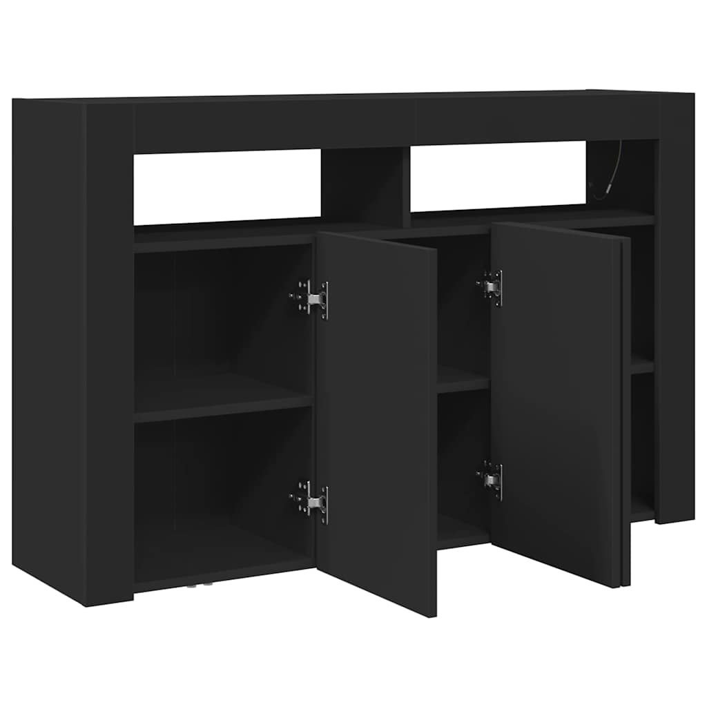 Sideboard Black 116 x 30 x 75 cm Particleboard