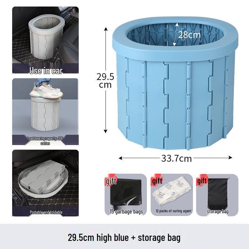 Портативный складной туалет с защитой от запаха для автомобиля, кемпинга и чрезвычайных ситуаций на открытом воздухе