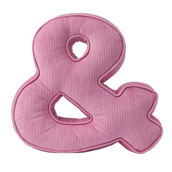 Розовая вельветовая подушка-буква от A до Z, английский алфавит, декоративная подушка для дивана, спальни, гостиной