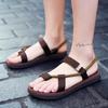 Женские летние модные сандалии на плоской подошве — для отдыха на природе, пляжа и повседневной носки, доступны большие размеры.