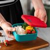Силиконовый контейнер для бенто, герметичный контейнер для ланча, не содержащий бисфенол-А, многоразовые контейнеры для хранения продуктов, емкость 400 мл, ланч-бокс для пикника на открытом воздухе