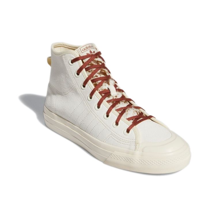 Adidas Originals Nizza Hi Rf Comfortable Durable Non-Slip Supportive High-Top Skate Shoes Unisex Sneakers Beige H01148