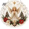 Religious Nativity Crafts Christmas Faux Pearl Painting Suncatcher Kit, 3D Nativity/Santa Claus/Bird/Tree Holiday Window Hanging Decor Beads