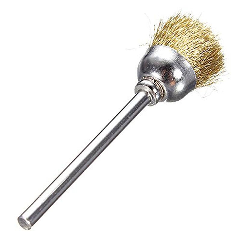1 шт. 3 мм хвостовик полировальная латунная проволочная щетка для колесиков вращающийся инструмент для очистки