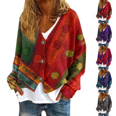 Женская мода с длинным рукавом, рождественский принт «Снеговик-снежинка», куртка, кардиган