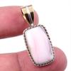 Натуральный розовый опал, драгоценный камень, стерлинговое серебро 925 пробы, двухцветный кулон 1,25 дюйма k2j60