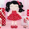 Baby Dolls PlushToy Curly Hair Doll New Design Polka Dots Toys 30cm Red