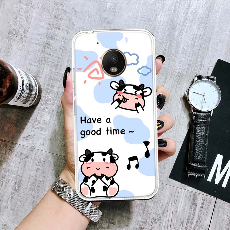 Милый чехол для телефона с изображением молочного скота и коровы в крапинку для Motorola Moto G9 G8 G7 G6 G5 E6 E5 E4 Plus Play Power One Action Macro Coque