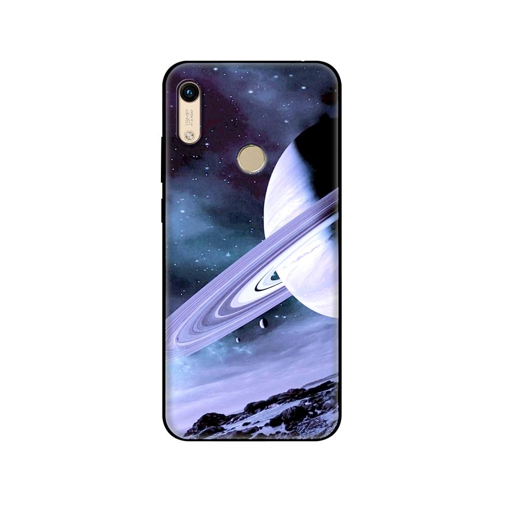 Черный чехол из ТПУ для Huawei Honor 8a Prime 8s Prime 9 Lite honor 9A 9C 9X Premium 9x Pro 9S Sky Space planet Moon stars Design