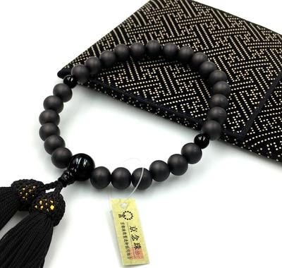 Продукция Urushi Бытовые четки Четки из черного дерева Матовые Могут использоваться всеми сектами с оптовым кооперативом по производству бусин в Киото