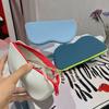 Silicone Glasses Bag Portable Protective Glasses Case Scratch-Resistant Eyeglasses Pouch Hanging Protective Cover with Lanyard