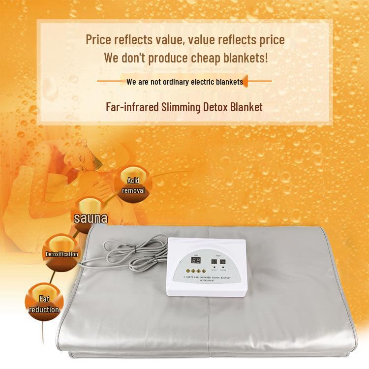 Дальнее инфракрасное одеяло для полного обогрева тела для удаления влаги и холода, детоксикации от кислот, косметической процедуры с облепихой, салонное пропаривающее одеяло.