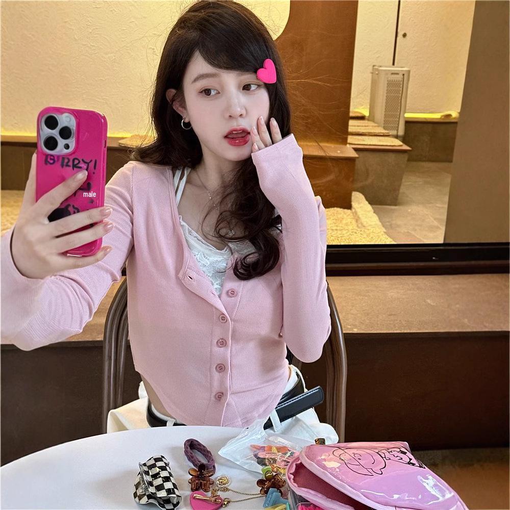 2025 Slimming Pure Desire Two-Piece Stitching Long-Sleeve Knitted Top