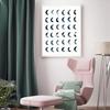 Moon Art Print. Indigo Crescent Moons. Nursery Art Print. Dark Blue Moon Painting. Celestial Watercolor Moons Dorm Room Decor
