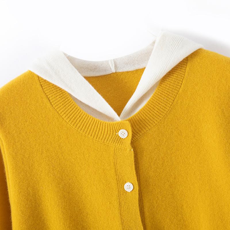 Женский кашемировый свитер Qinghe Cashmere 30% Кашемир 70% Шерсть Осенне-зимний кашемировый пуловер Мягкий и теплый