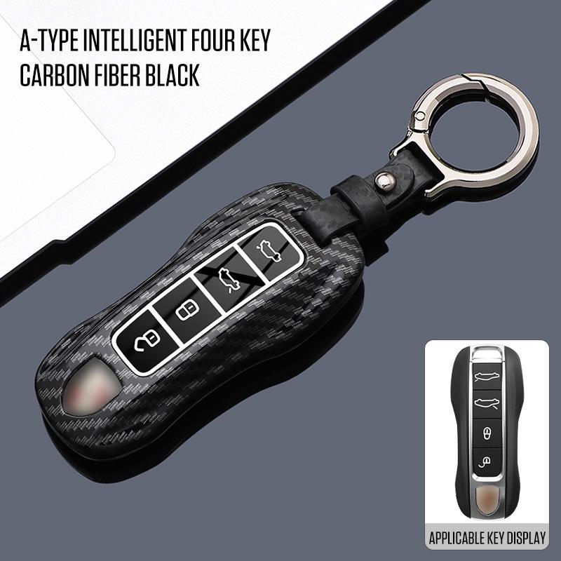 Porsche Carbon Fiber Key Cover for Panamera, Cayenne, Macan, 718, Taycan