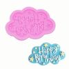Fondant UV Glue Gel Cloud Happy Birthday DIY Handmade Soap Cake Decoration Biscuit Cake Card Mold