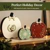 Festive Desktop Wood Decorations 3Pcs/Set Christmas Wooden Ornaments, Rustic Gingerbread Man Tree Tiered Tray Holiday Gift for Friends Decor,