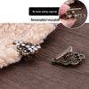 European Retro Rhinestone Shawl and Sweater Clip - Alloy Anti-Exposure Scarf Buckle Accessory for Women