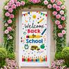 Украшение класса Красочный дизайн Баннер «С возвращением в школу» Образовательный баннер Образовательная тематика Баннер «Школьный автобус» Для