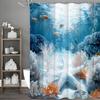 Занавеска для душа «Подводный мир», декоративная занавеска для ванной, водонепроницаемая занавеска для душа с крючками