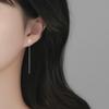 Flower Zircon Fringed Ear Line Female Xiaohongshu Recommends Simple Commuting Mori Elegant Exquisite Five-Petaled Flower Earrings