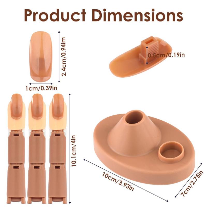 Movable Mechanical Manicure Practice Hand Detachable Beginner Fake Nails Training Set With Base