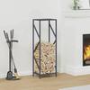 VidaXL Anthracite Firewood Rack 34x25x100 Cm, Fireplace Log Holder, Log Holder, Log Rack 864325