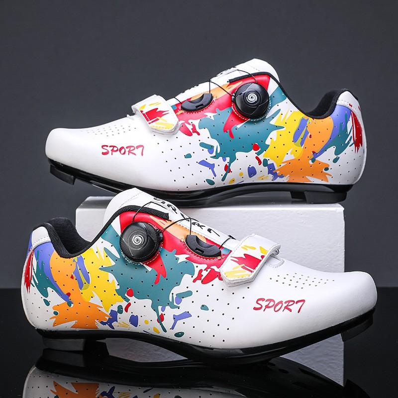 Unisex Cycling Shoes Road Mountain Bikes With Cleat Compatibility Breathable Lightweight Performance Pedal Lock Shoe