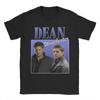 Футболка Dean Winchester из сериала Сверхъестественное, с круглым вырезом, с коротким рукавом, Топы, Рубашки, Фильм, Сериал, Хлопок, Летние Топы, Рубашки