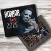 Календарь классических фильмов ужасов 2026 Ужасы и кошки 2026 Настенный календарь 11x8 дюймов Ежемесячные тематические страницы для декора готического домашнего офиса