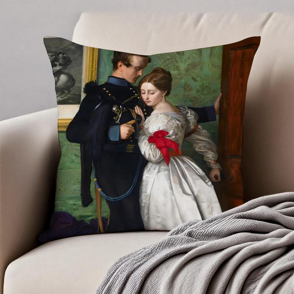 Классический JJohn Everett Millais Наволочка Наволочка Антиклещевая Невидимая молния Короткий плюш Подушка для дивана