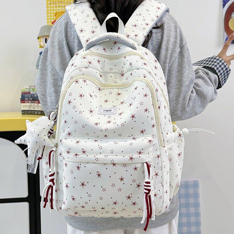 Schoolbag Junior High School High School Student Junior High School Backpack Star High Value College Student Large Capacity Versatile Backpack School