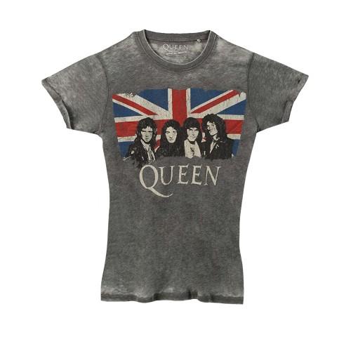 Queen Unisex Adult Burnout Union Jack T-Shirt